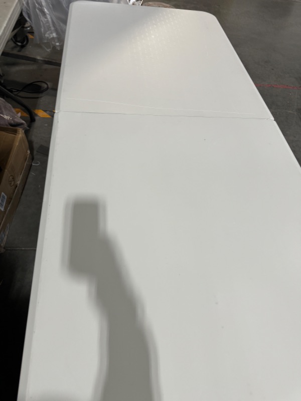 Photo 2 of ***DAMAGED READ NOTES***deaciber 6ft Folding Table Plastic Fold in Half w/Handle Heavy Duty Table 71 inch Plastic Fold in Half w/Handle