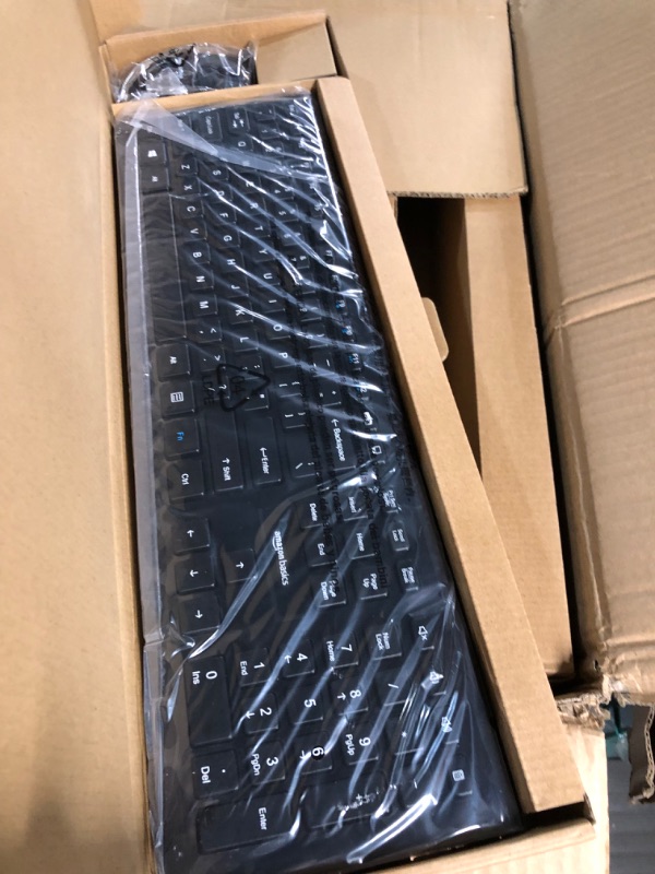 Photo 2 of Amazon Basics Wired Computer Keyboard and Wired Mouse , 10-Pack