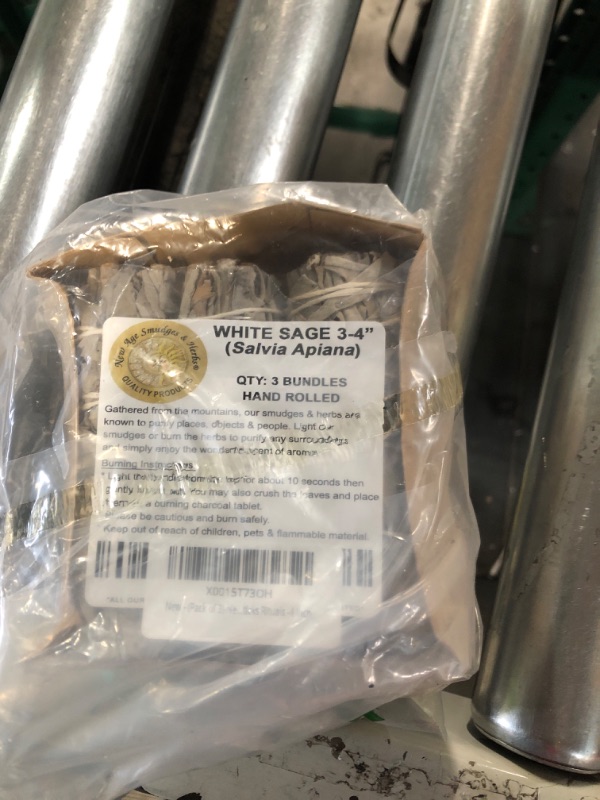 Photo 1 of (Pack of 3)-New Age Smudges & Herbs -Premium Organic California White Sage Incense 4 Inches Long. Home Cleansing 