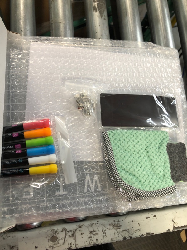 Photo 1 of Haberiya Magnetic Acrylic Calendar for Fridge, 2pcs Clear Dry Erase Board for Refrigerator, 