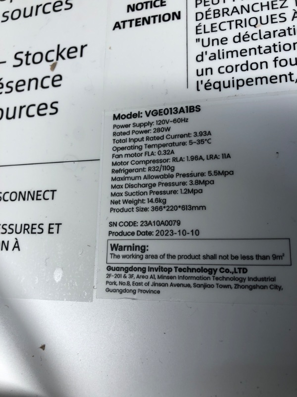 Photo 6 of ***USED - POWERS ON - UNABLE TO TEST FURTHER - MISSING ACCESSORIES - SEE PICTURES***
1,500 Sq.Ft Energy Star Dehumidifier for Basement with Drain Hose, 22 Pint 2019 DOE DryTank Series Dehumidifiers for Large Room, Suit for Garden Hose, Intelligent Humidit