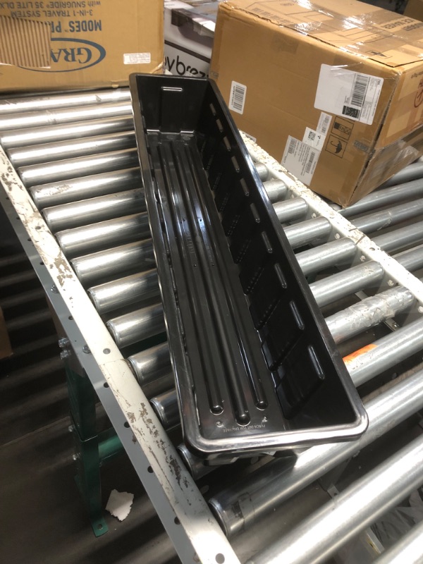 Photo 1 of Poly-Pro Plastic Flower Box Planter, Black, 36-Inch 36-Inch Black