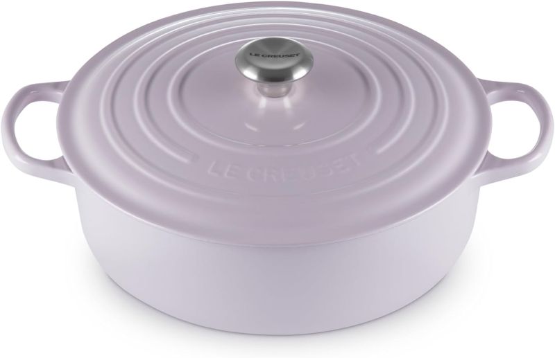 Photo 1 of *SEE NOTES* Le Creuset Enameled Cast Iron Signature Round Wide Dutch Oven, 6.75 qt., Shallot