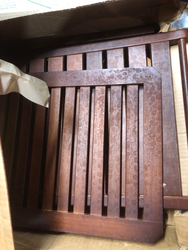 Photo 1 of Forevich Bamboo Shower Bench Stool with Storage Shelf Waterproof Shower Chair 