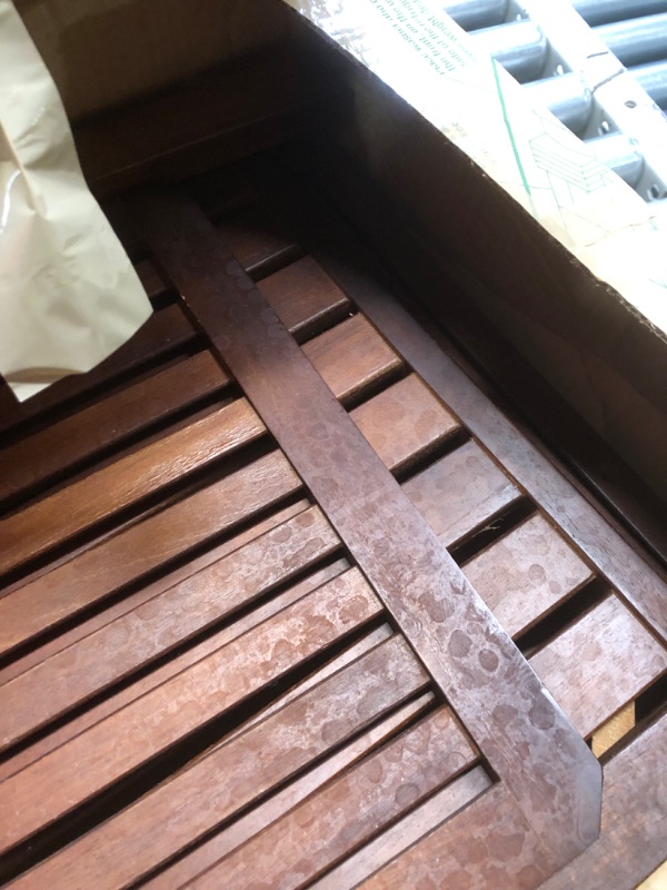 Photo 1 of Forevich Bamboo Shower Bench Stool with Storage Shelf Waterproof Shower Chair 