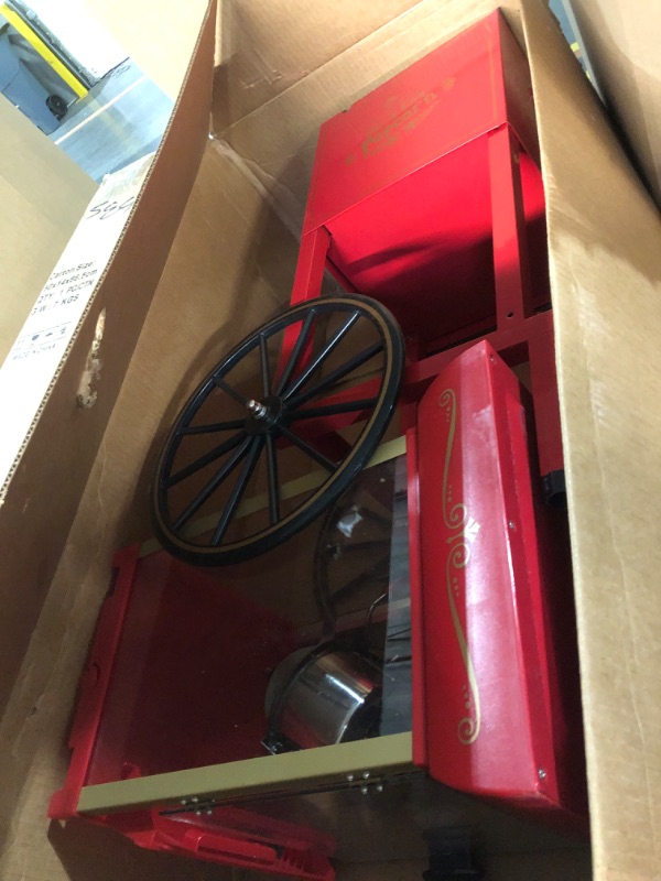 Photo 2 of [FOR PARTS, READ NOTES] NONREFUNDABLE
Nostalgia Popcorn Maker Machine - Professional Cart With 2.5 Oz Kettle Makes Up to 10 Cups 