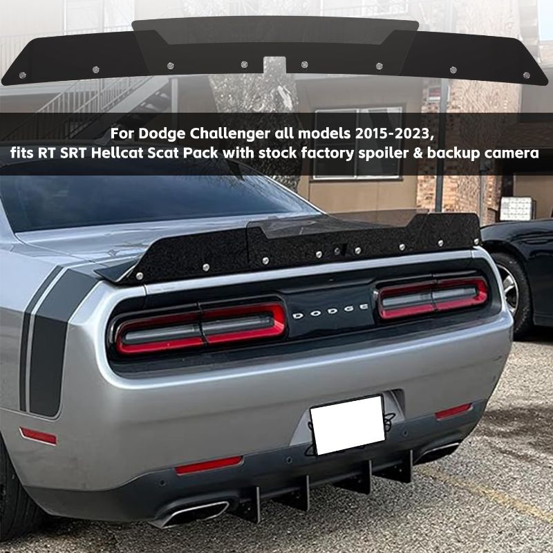 Photo 1 of DAMAGED/SEE NOTES** Rear Wickerbill Spoiler for Dodge Challenger 2015-2021 SRT RT Hellcat Scat Pack 