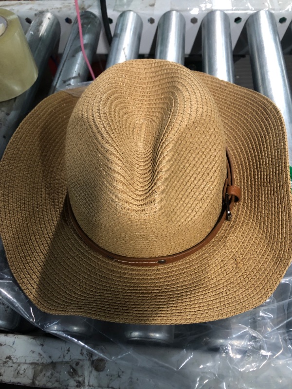 Photo 2 of STOCK PHOTO IS REFERENCE ONLY** 
Men's Straw Hat Men's Summer Sun Salutation Hat Summer Casual Breathable Straw Hat