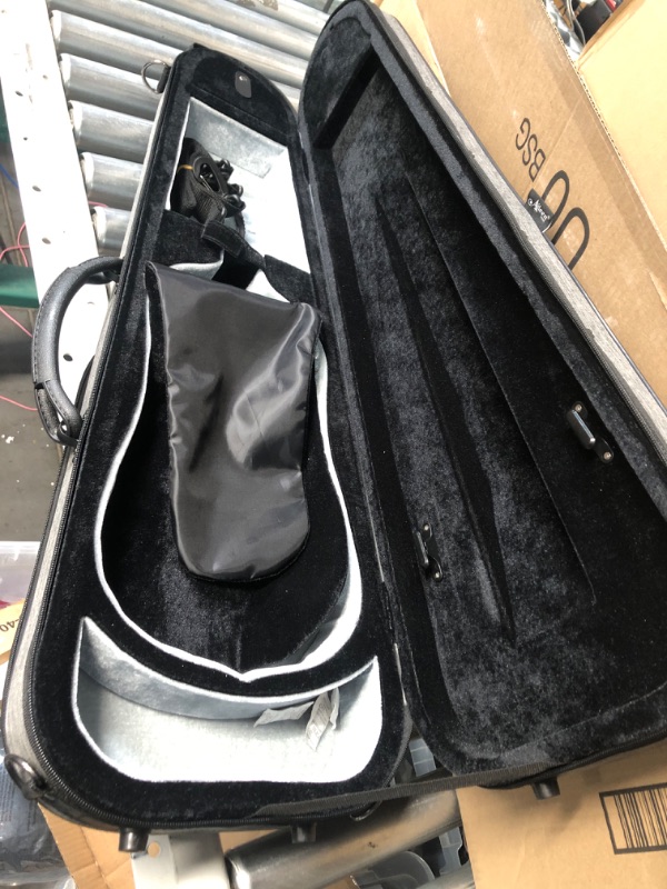Photo 1 of Aileen CSV502 Basic Professional 4/4 Full Size Violin Case Triangular Hard Shell Lightweight, Gray