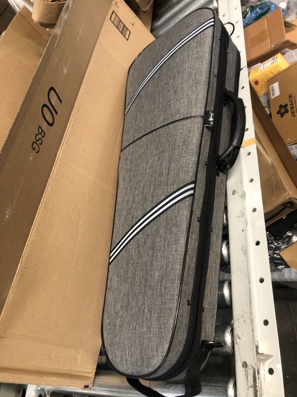 Photo 1 of Aileen CSV502 Basic Professional 4/4 Full Size Violin Case Triangular Hard Shell Lightweight, Gray