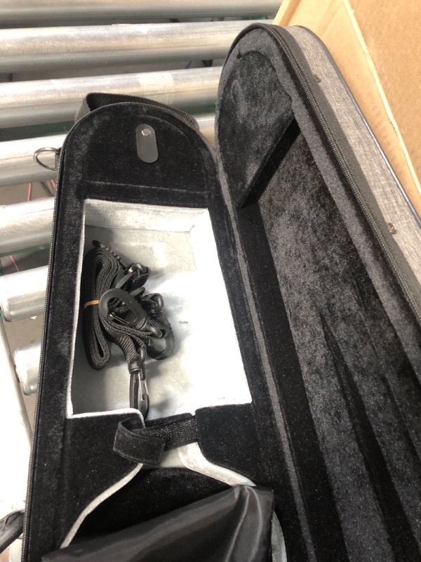 Photo 1 of Aileen CSV502 Basic Professional 4/4 Full Size Violin Case Triangular Hard Shell Lightweight, Gray