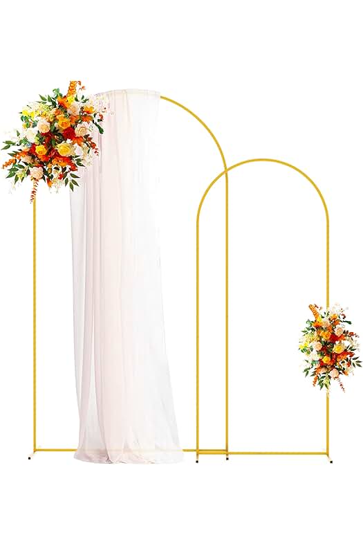 Photo 1 of Metal Arch Backdrop Stand Gold Wedding Arch Stand 