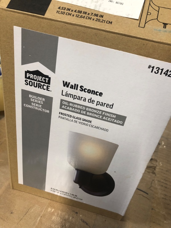 Photo 5 of *no refundable*  parts only -Portfolio 4.52-in W 1-Light Oil-Rubbed Bronze Wall Sconce | FB18-070D