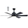 Photo 1 of *non refundable* harbor Breeze Bradbury 48-in Matte Black Integrated LED Indoor Downrod or Flush Mount Ceiling Fan