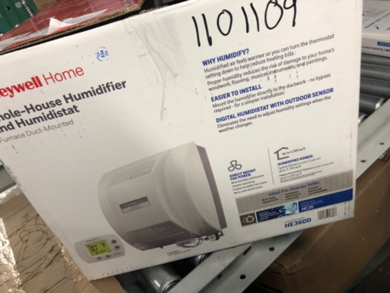Photo 3 of *non refundable - parts only* Honeywell Home HE360D1075/U Humidifier, Gray