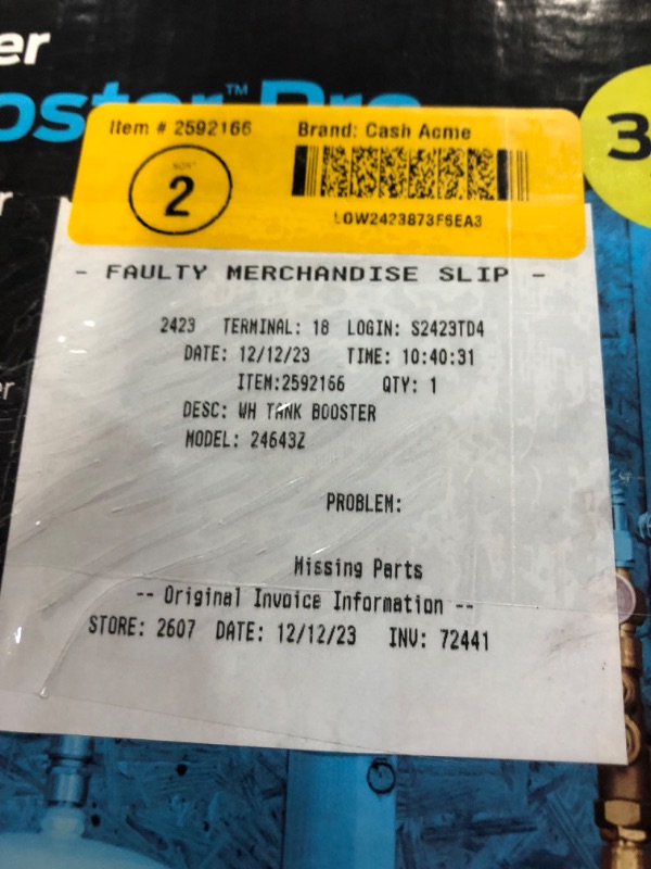 Photo 4 of *missing parts* Cash Acme Tank Booster Pro Brass Tank Booster Electric/Gas Tank Water Heater
