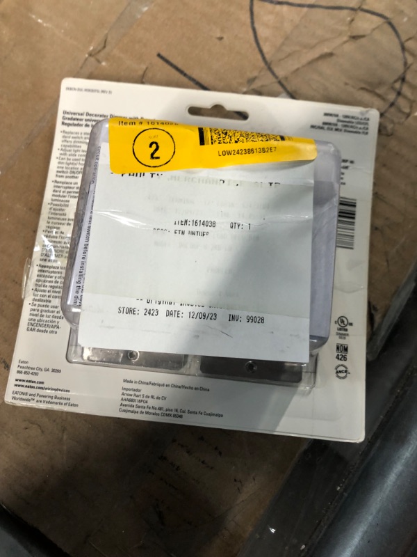 Photo 1 of *non refundable* parts only* Eaton Universal Dimmers Single-Pole/3-Way White LED Decorator