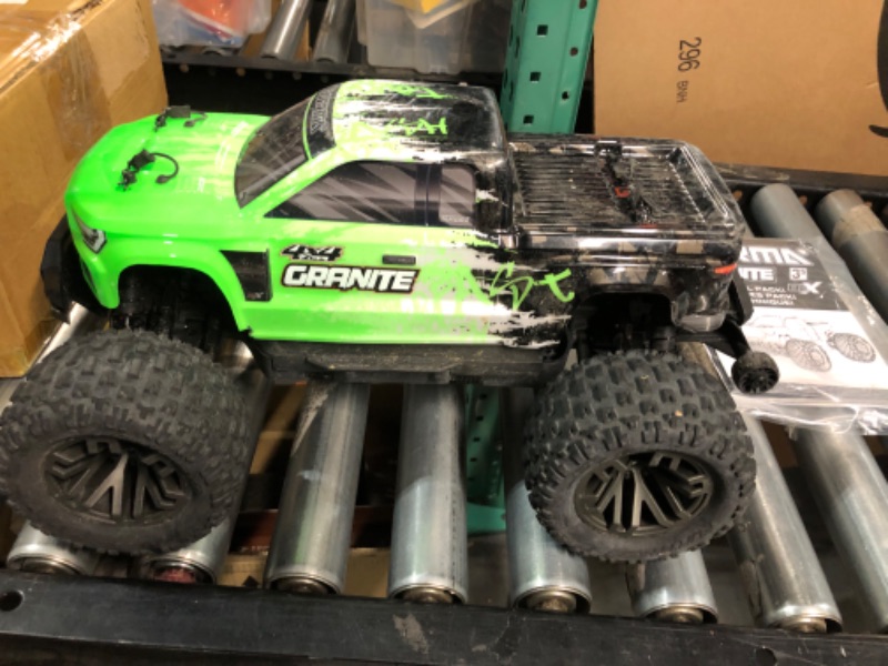 Photo 5 of **DAMAGE**NON-FUNCTIONAL*SEE NOTES 
ARRMA 1/10 Granite 4X4 V3 3S BLX Brushless Monster RC Truck RTR (Transmitter and Receiver Included, Batteries and Charger Required) , Green