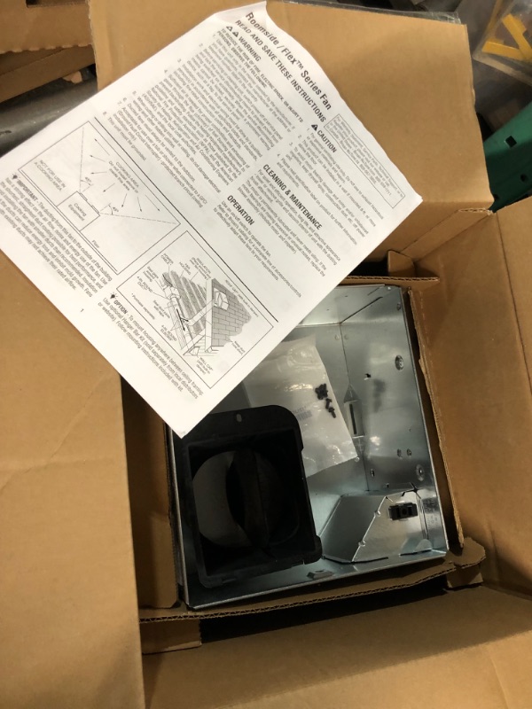 Photo 2 of ***MISSING THE MOTOR AND COVER - ONLY THE METAL HOUSING IS INCLUDED - FOR PARTS ONLY - NONREFUNDABLE***
Broan-NuTone AE110 Invent Flex Energy Star Qualified Single-Speed Ventilation Fan, 110 CFM 1.0 Sones, White