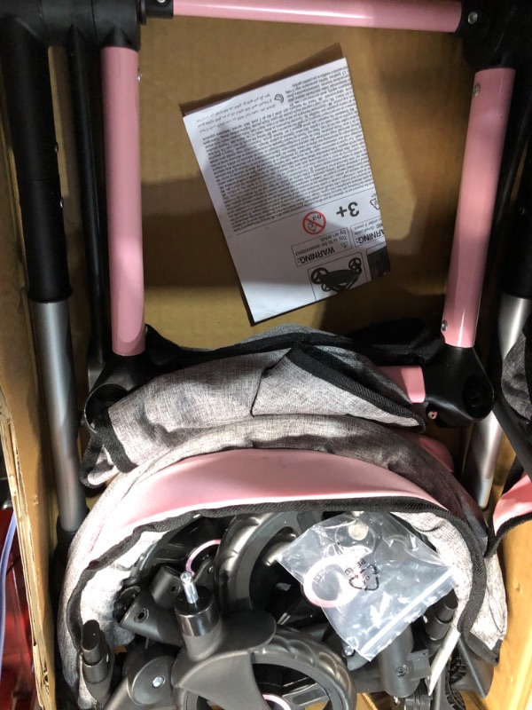 Photo 4 of Bayer Design Dolls: Pram Xeo: Butterfly Grey & Pink - Matching Handbag, Adjustable Handle, for Dolls Up to 20", Ages 3+