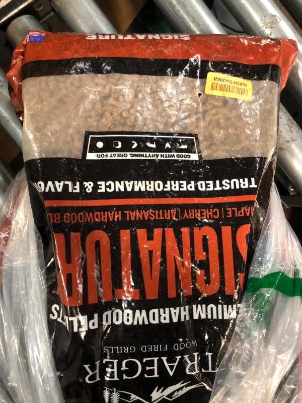 Photo 2 of ***BEAT UP BAG***Traeger Grills Signature Blend 100% All-Natural Wood Pellets for Smokers and Pellet Grills, BBQ, Bake, Roast, and Grill, 20 lb. Bag Signature Blend Pellets