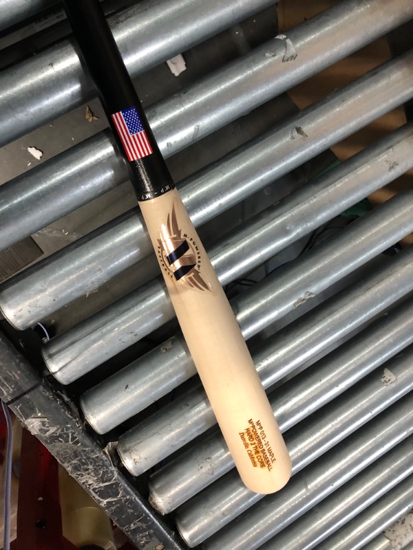 Photo 3 of ***SIMILAR TO STOCK PHOTO/ READ NOTES*** Maple Wood Baseball Bat- BLACK AND LIGHT WOOD COLOR 32.5 Set of 4