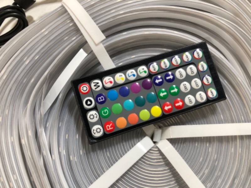 Photo 1 of 200ft Outdoor LED Strip Lights Waterproof 1 Roll,IP68 Outside Led Light Strips Waterproof with App and Remote,Music Sync RGB Exterior Led Rope Lights with Self Adhesive Back for Deck,Balcony,Pool
