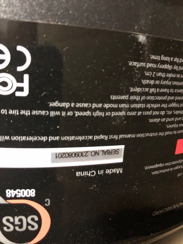 Photo 1 of **PREV USED**
Gyroor Warrior 8.5 inch All Terrain Off Road Hoverboard-black