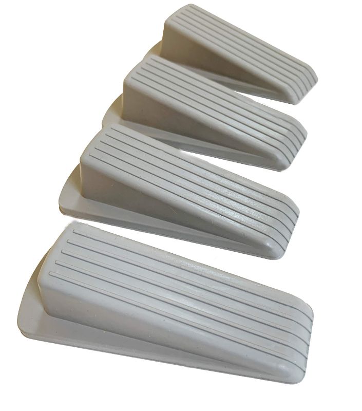 Photo 1 of Rubber Door Stoppers Gray 4 Pack 
