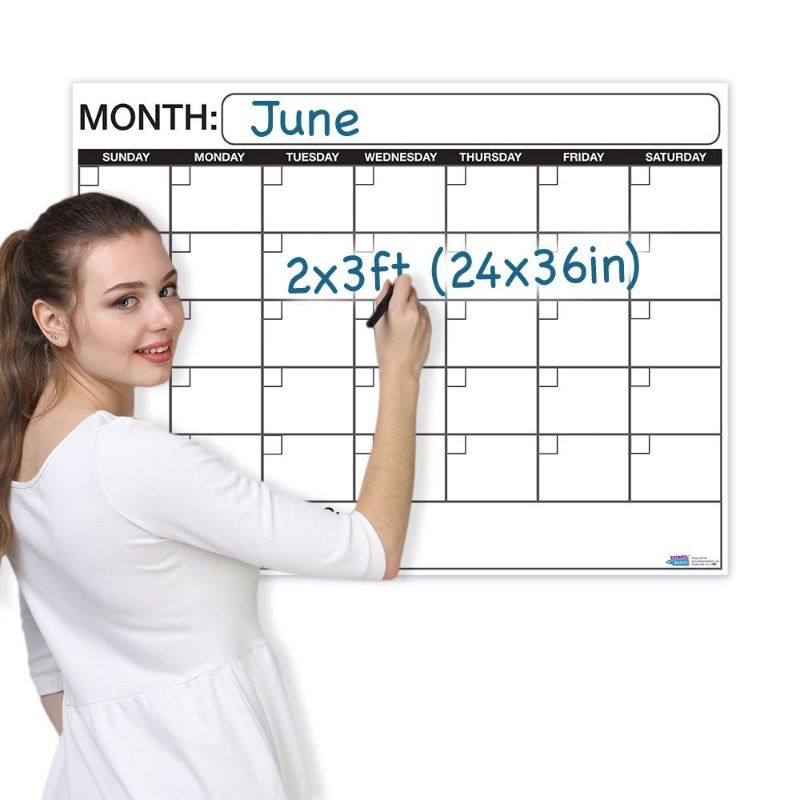 Photo 1 of Wall Calendar, Acrylic Dry Erase Monthly Calendar,Clear Acrylic Wall Calendar, Dry Erase Calendar for Wall, Reusable Monthly Weekly Family,Office,Glass,Custom Calendar 15.7”x12.6“ Wall Weekly Calendar