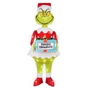 Photo 1 of * important * see clerk notes * 
Grinch The Grinch 29.92-in Licensed Yard Decoration with White LED Lights