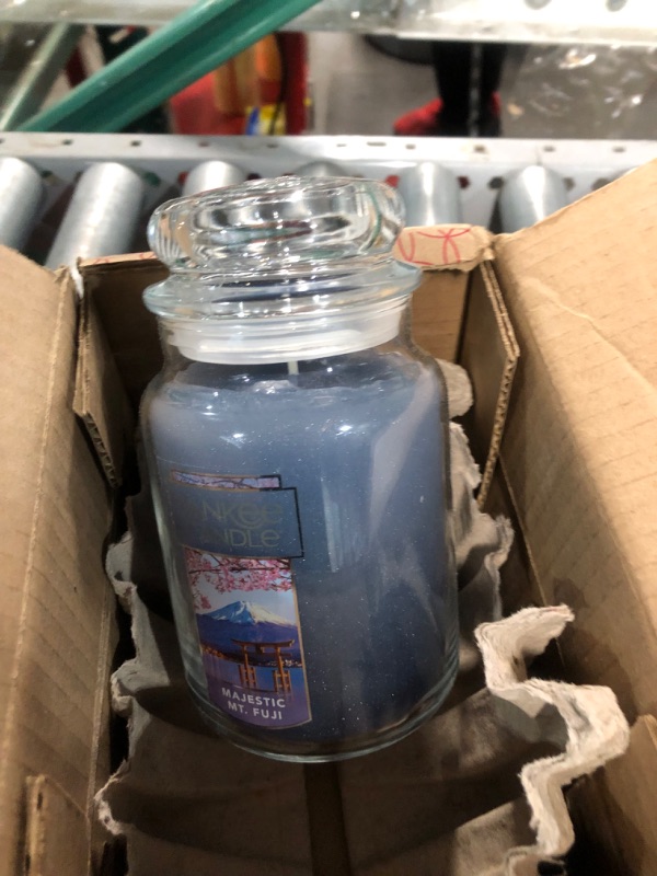 Photo 3 of Yankee Candle Majestic Mt. Fuji Large Jar Candle,Light Blue,14 Inch & Pink Sands Scented, 