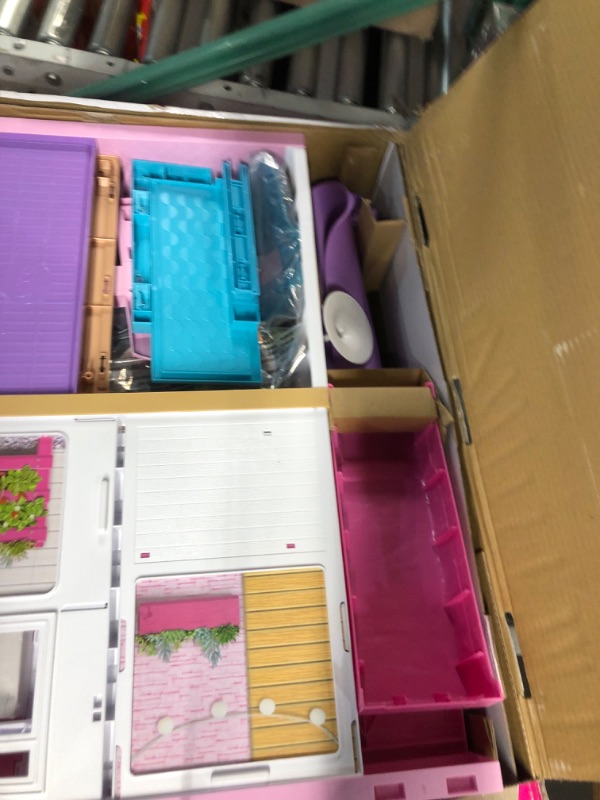 Photo 3 of **UNKNOWN IF MISSING PARTS**
Barbie Dreamhouse, Doll House Playset with 70+ Accessories Including Transforming 