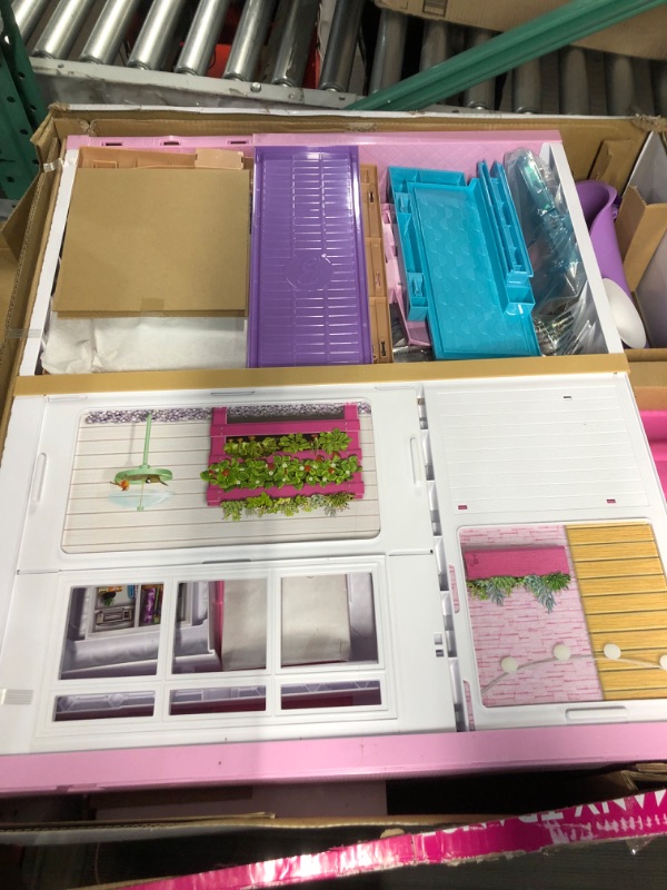 Photo 1 of **UNKNOWN IF MISSING PARTS**
Barbie Dreamhouse, Doll House Playset with 70+ Accessories Including Transforming 