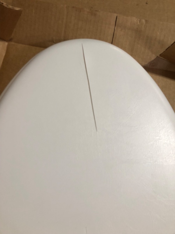 Photo 1 of **MAJOR DAMAGE**
Mayfair 1815CP 000 Soft Toilet Seat with Premium Chrome Hinges