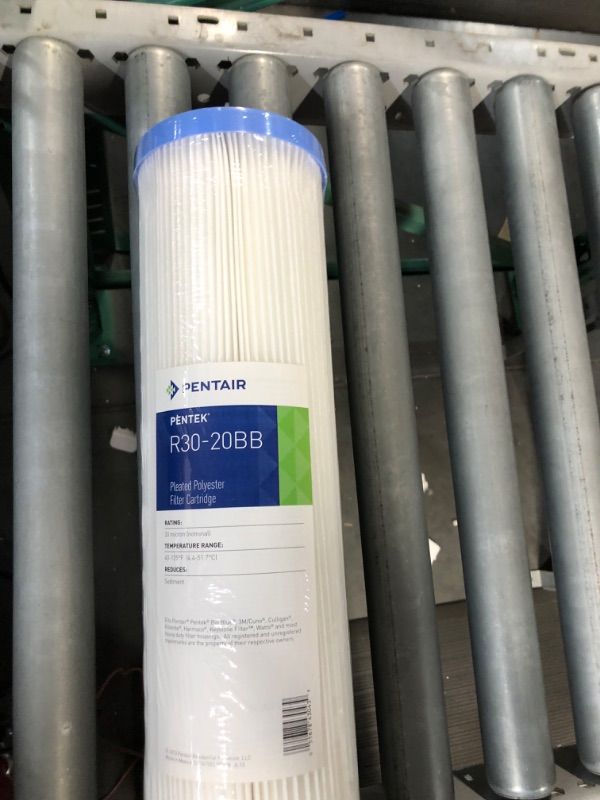 Photo 1 of Pentair Pentek R30-BB Big Blue Sediment Water Filter, 10-Inch, Whole House Pleated Polyester Filter Cartridge, 10" x 4.5", 30 Micron 10" x 4.5" 1 Count (Pack of 1)