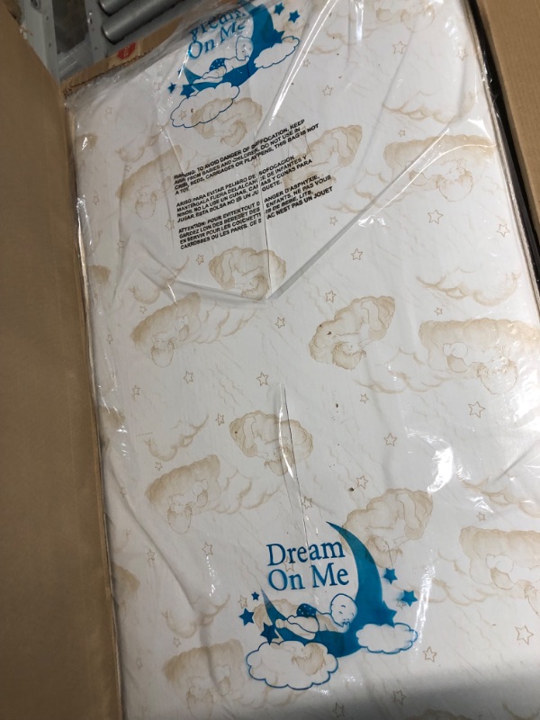 Photo 2 of Dream On Me Foam 2-in-1 Breathable Twilight 5" Spring Coil Crib and Toddler Bed Mattress Firm,Plush 