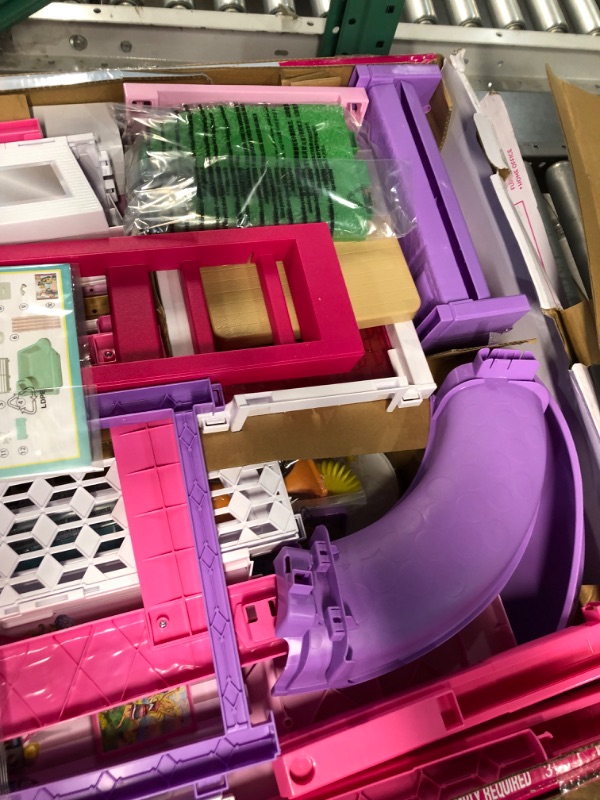 Photo 3 of Barbie Dreamhouse, Doll House Playset with 70+ Accessories Including Transforming Furniture, Elevator, Slide, Lights & Sounds Wheelchair Accessible Elevator