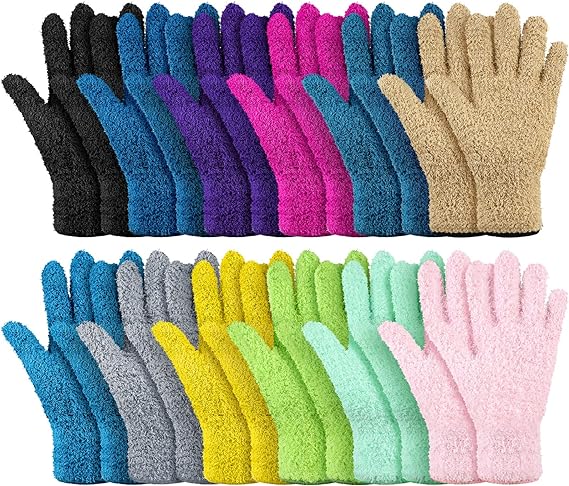 Photo 1 of Geyoga 30 Pairs Microfiber Dusting Gloves Household Dusting Cleaning Glove Washable Plant Dusting Gloves Mittens Gloves