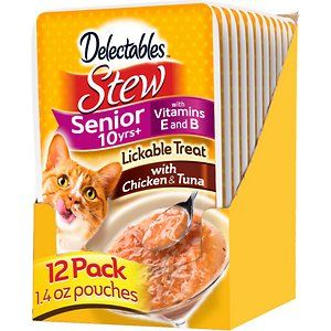 Photo 1 of **EXPIRES 2-10-24**
Hartz Delectables Stew Senior 10+ Chicken & Tuna Lickable Cat Treat, 1.4-oz, Case of 12 