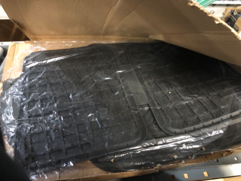 Photo 1 of FH Group Automotive Floor Mats - Heavy-Duty Rubber Floor Mats for Cars, Universal Fit Full Set, Climaproof Floor Mats, Trimmable Floor Mats for Most Sedan, SUV, Truck Floor Mats Black