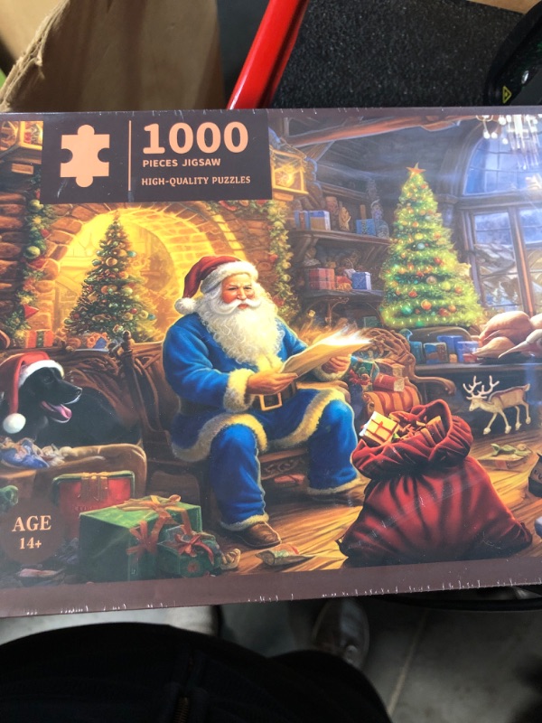 Photo 3 of 2023 Jigsaw Puzzles for Kids Adults, Funny Christmas Game Gift, Santa Claus Gift Puzzle, Christmas Puzzle, Surprise Christmas Scenes Puzzles 1000 Pieces, 20.5 inches x 15 inch (F)