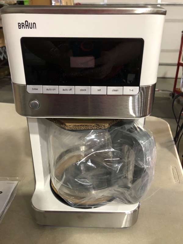 Photo 7 of ***COSMETIC DENT ON SIDE** SMALL CRACK ON THE UPPER BACK***
Braun Brew Sense 12 Cup Touch Screen Drip Coffee Maker with Brew Strength Options, 2 Hour Shut Off and 24 Hour Timer, Stainless Steel