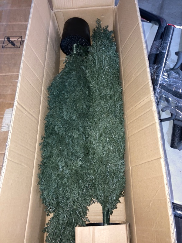 Photo 2 of (READ FULL POST) Two Pre-Potted 3' Artificial Cedar Topiary Outdoor Indoor Tree Green*2