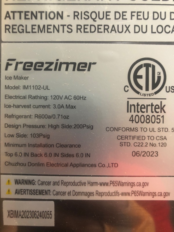 Photo 6 of ***HEAVILY USED AND DIRTY - POWERS ON - UNABLE TO TEST FURTHER***
Dreamiracle IceMonster N1 Pro Max | 33lbs Thick Insulation Inlet Waterline Self-Cleaning Nugget Ice Make