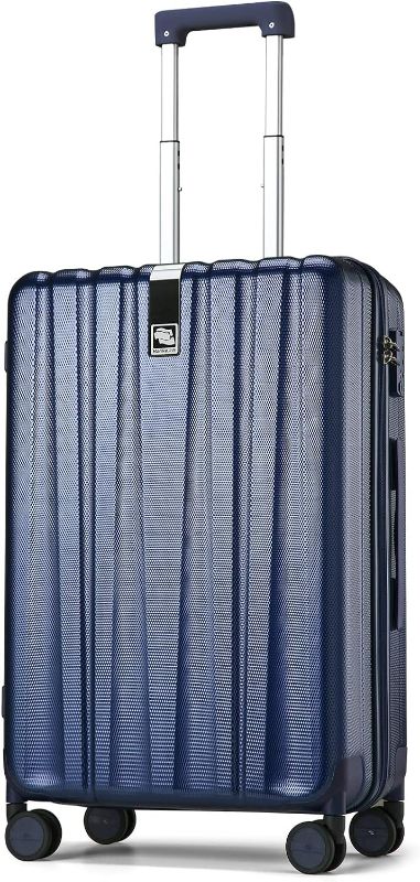 Photo 1 of (READ FULL POST) Hanke 20 Inch Carry On Luggage 22x14x9 Airline Approved Lightweight PC Hard Shell Suitcases with Wheels Tsa Luggage Rolling Suitcase Travel Luggage Bag for Weekender(Dark Blue)
