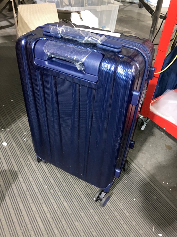 Photo 2 of (READ FULL POST) Hanke 20 Inch Carry On Luggage 22x14x9 Airline Approved Lightweight PC Hard Shell Suitcases with Wheels Tsa Luggage Rolling Suitcase Travel Luggage Bag for Weekender(Dark Blue)
