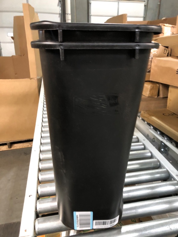 Photo 3 of **WARPED**
Rubbermaid Commercial Products 41QT/10.25 GAL Wastebasket Trash Container Black 2 pack