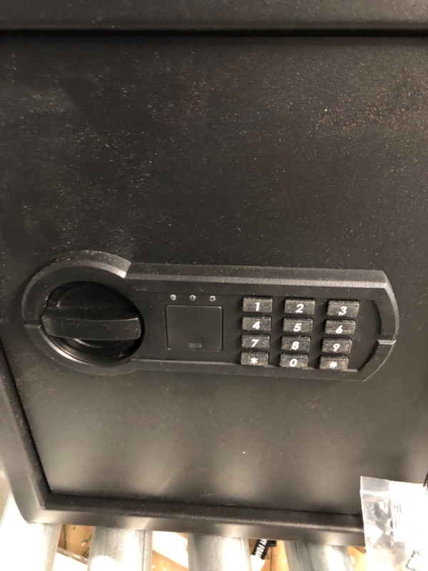 Photo 6 of **MINOR DAMAGE** **MISSING PIECE**
Amazon Basics Steel Home Security Safe with Programmable Keypad - 1.52 Cubic Feet, 13.8 x 13 x 16.5 Inches, Black 