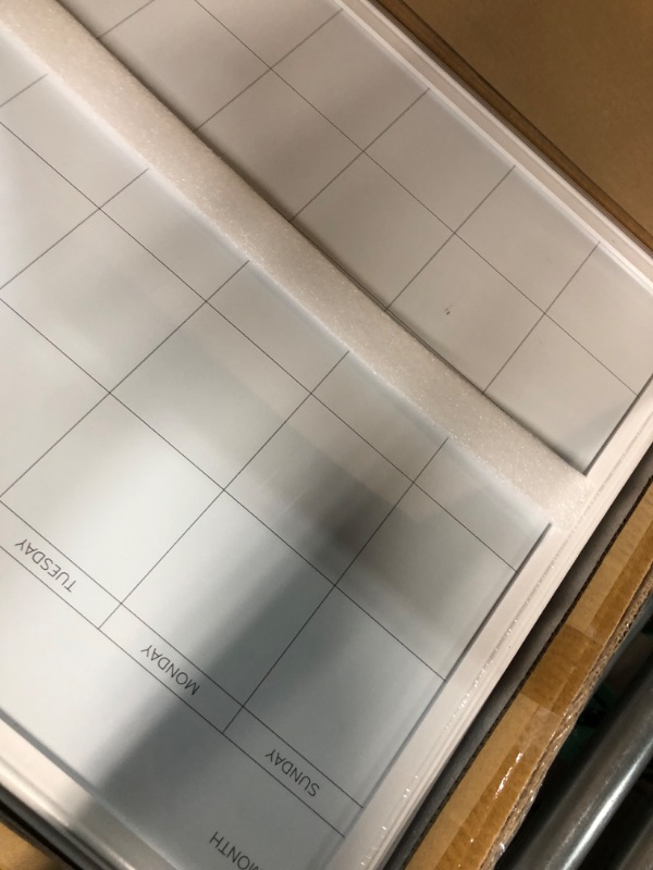 Photo 1 of U Brands Magnetic Dry Erase Calendar Board, 20 x 30 Inches, White Wood Frame (2075U00-01) & Low Odor Magnetic Double Ended Dry Erase Markers with Erasers, Bullet Tip, Assorted Colors, 6-Count 30'' x 40'' Board + Erase Markers